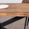 Meuble House Table de repas contemporaine en bois 200 cm "Olonie" pieds croisés en métal New