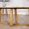 Meuble House Table de repas elliptique 220 cm en bois "Calypso" avec pieds trapèzes Discount