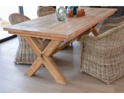 Meuble House Table de repas en bois de teck recyclé 6/8 personnes "Balangan Beach" 200 cm Discount