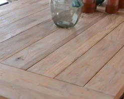 Meuble House Table de repas en bois de teck recyclé 6/8 personnes