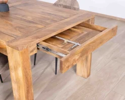 Meuble House Table de repas extensible 200 à 290 cm "Jappy" en manguier foncé Clearance
