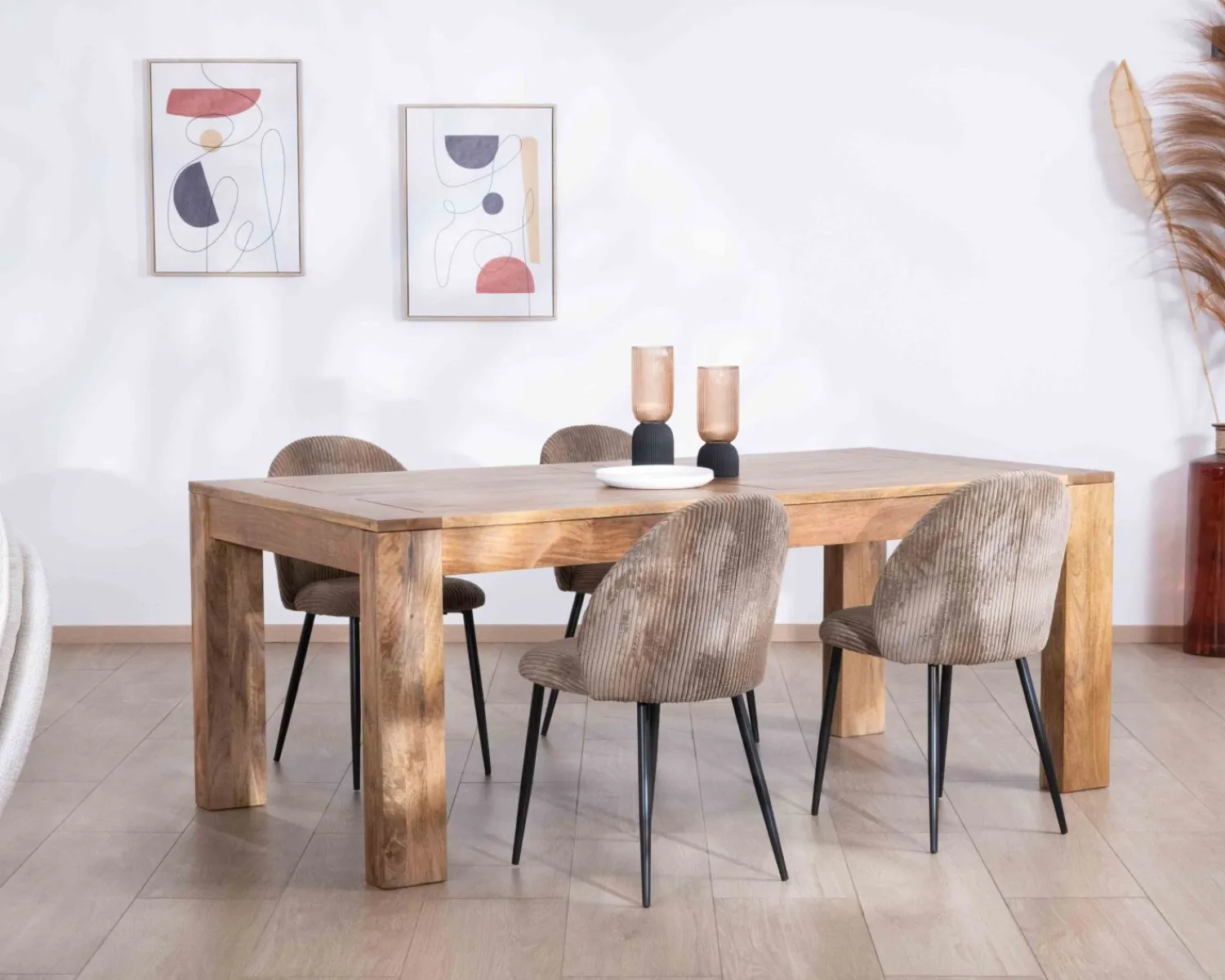 Meuble House Table de repas extensible 200 à 290 cm "Jappy" en manguier foncé Clearance