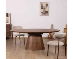 Meuble House Table de repas extensible 160–200 cm teinte noyer