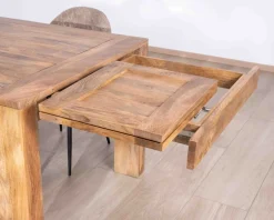 Meuble House Table de repas extensible en manguier foncé
