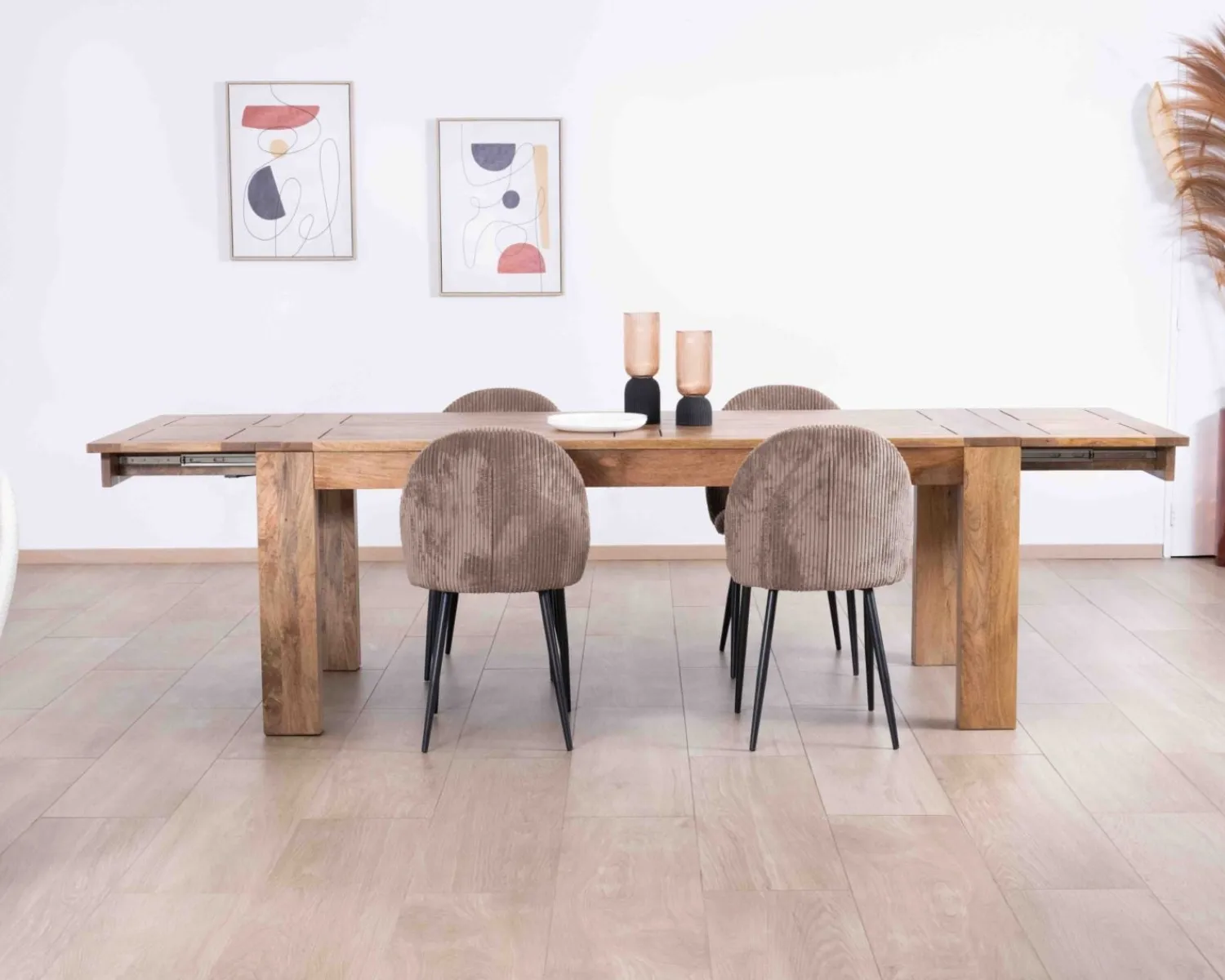 Meuble House Table de repas extensible en manguier foncé "Jappy" 160 à 250 cm Best