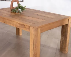 Meuble House Table de repas extensible en manguier teinte chêne clair