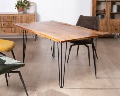 Meuble House Table de repas épurée et design en acacia et pieds métal "Wendy" 180 cm Online