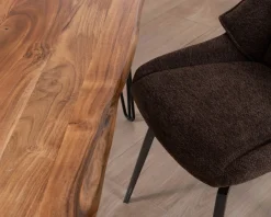 Meuble House Table de repas épurée et design en acacia et pieds métal