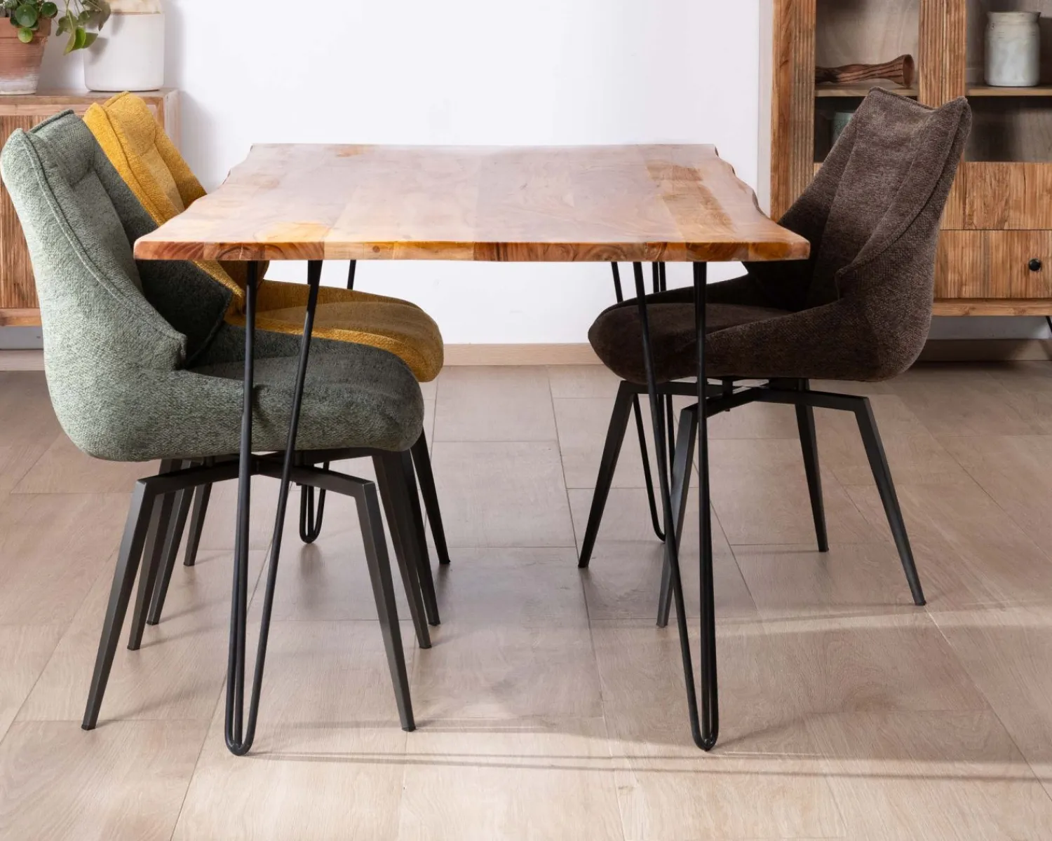 Meuble House Table de repas épurée et design en acacia et pieds métal "Wendy" 180 cm Online