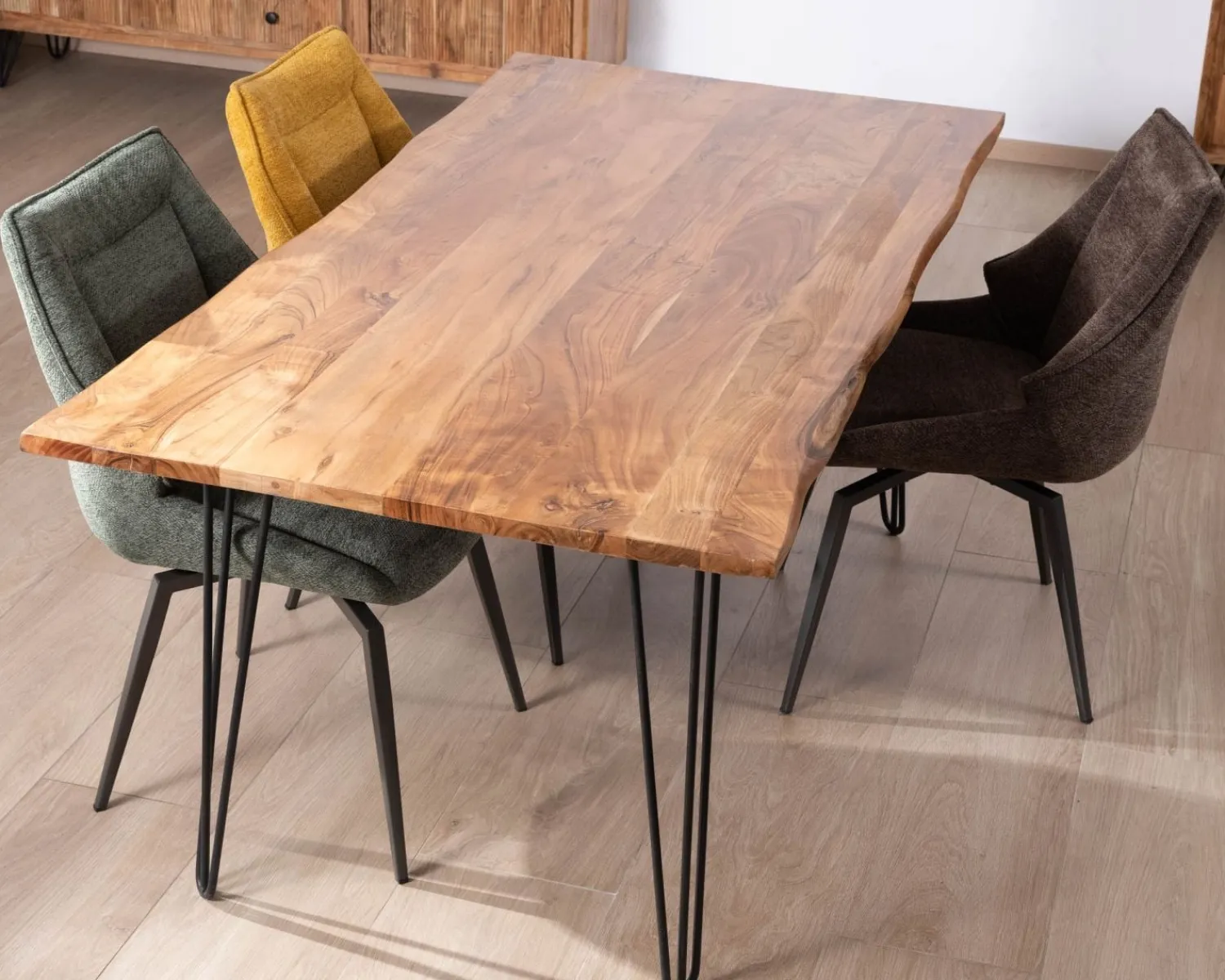 Meuble House Table de repas épurée et design en acacia et pieds métal "Wendy" 180 cm Online