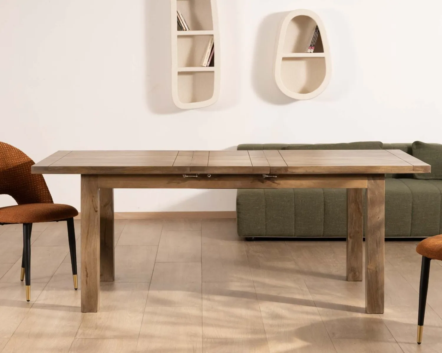 Meuble House Table de repas rectangulaire extensible en manguier 160-200cm "Baz" Hot