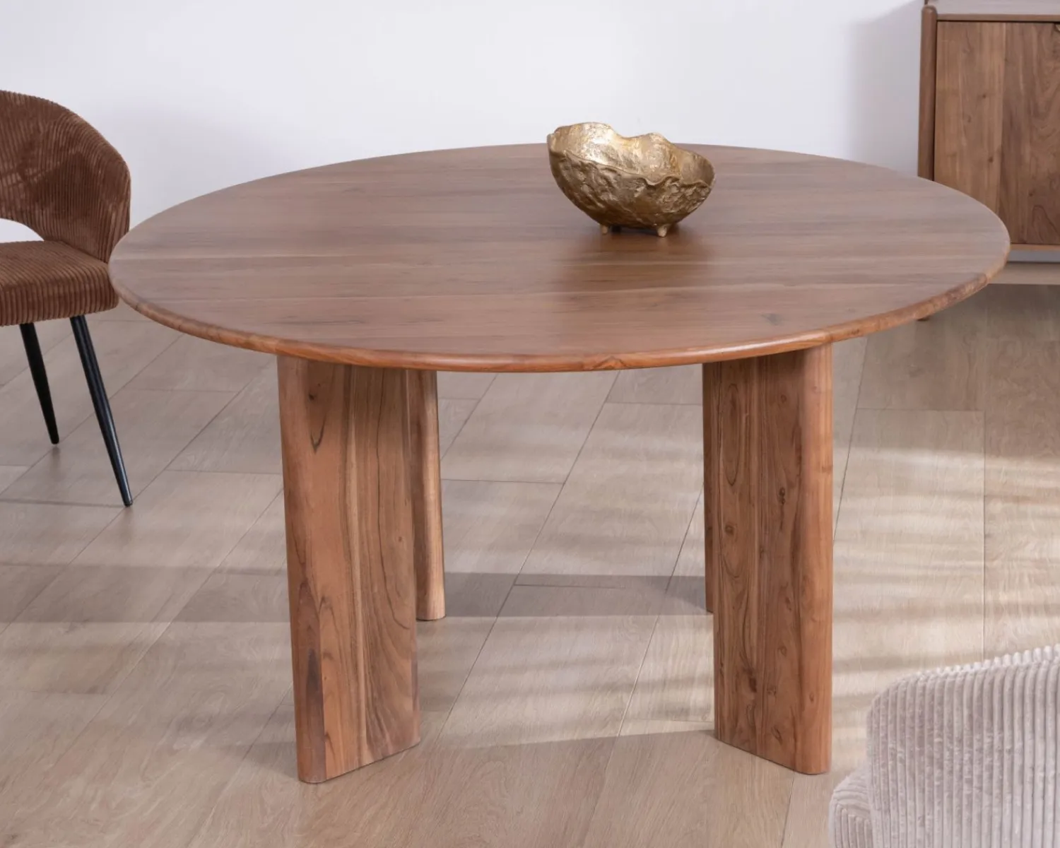 Meuble House Table de repas ronde style japandi "Yona" 150 cm Clearance