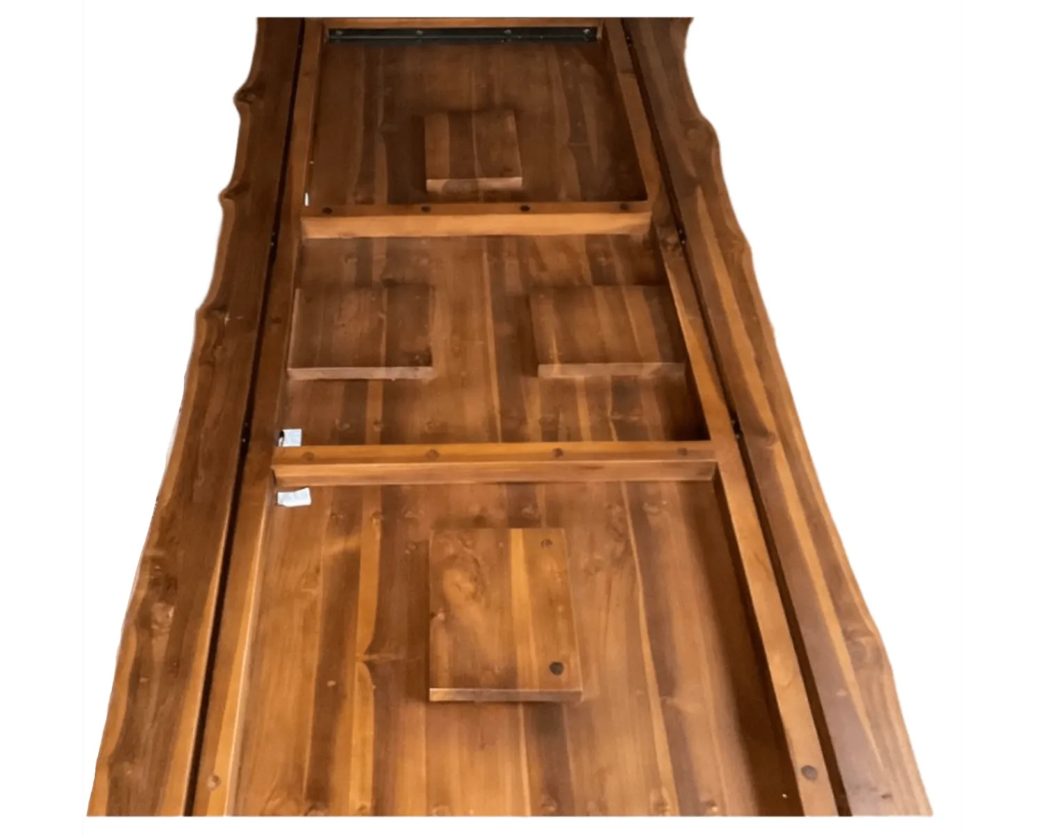 Meuble House Table de repas XXL avec plateau en teck recyclé et pieds étoile 280cm "Valley" Best