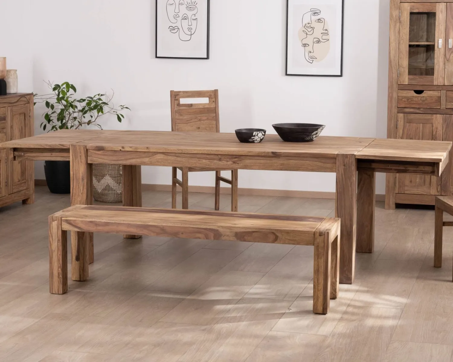 Meuble House Table de salle à manger extensible en palissandre "Kalanohé" 160 cm Hot