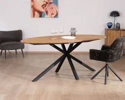 Meuble House Table de salle à manger ovale en teck naturel