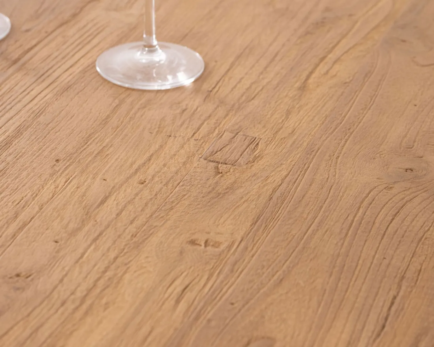 Meuble House Table de salle à manger ovale en teck naturel "Bahia" pieds mikado métal New