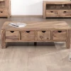 Meuble House Table de salon 135 cm avec tiroirs recto-verso "Kalanohé" en palissandre Hot