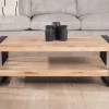 Meuble House Table de salon 120 cm à double plateau métal et bois "Montréal" Best