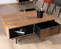 Meuble House Table de salon 120 cm en teck recyclé