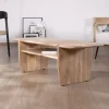 Meuble House Table de salon design épuré en acacia avec niche "Trudy" 120 cm Discount
