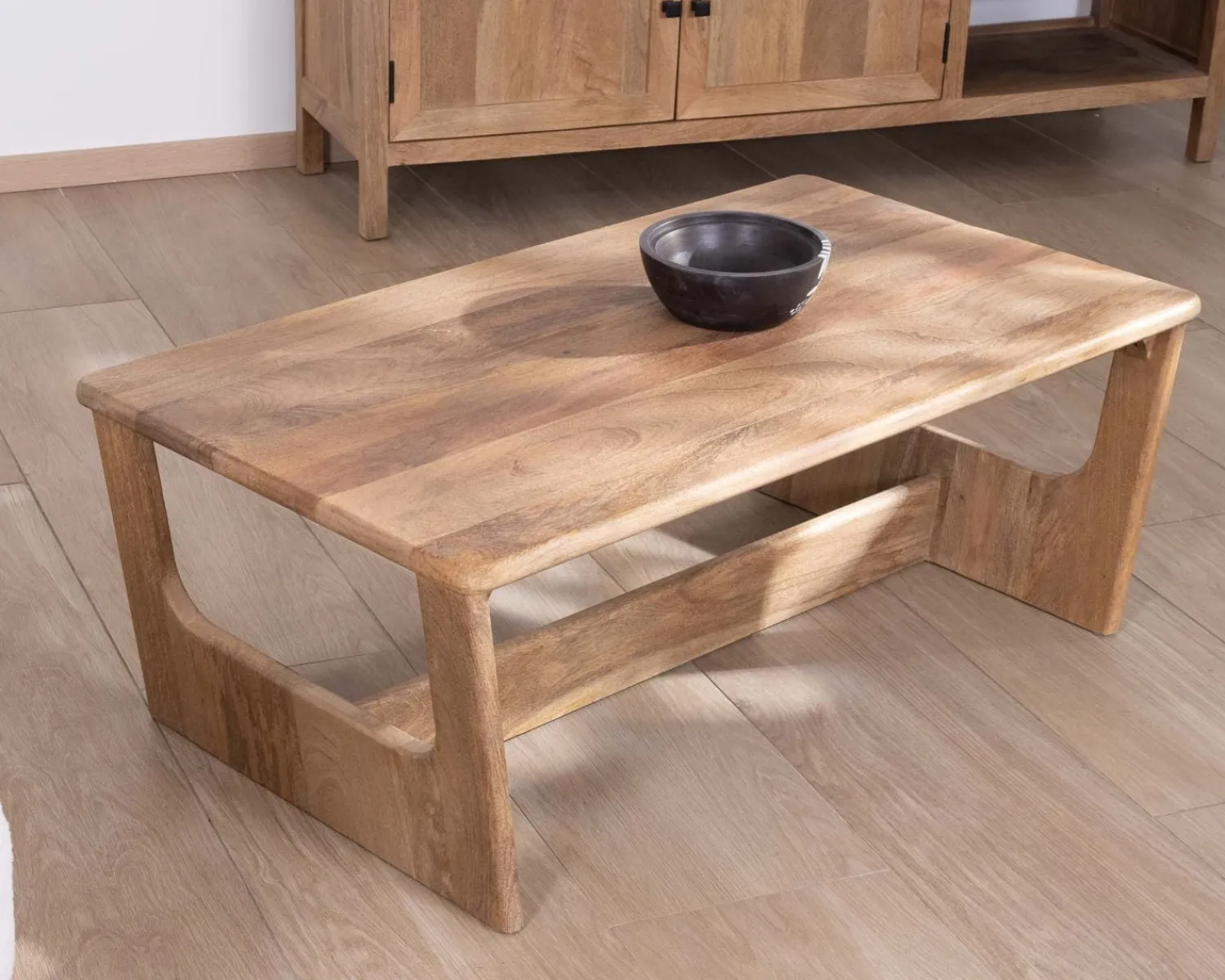 Meuble House Table de salon épurée en manguier naturel "Maestro" 110 cm Clearance