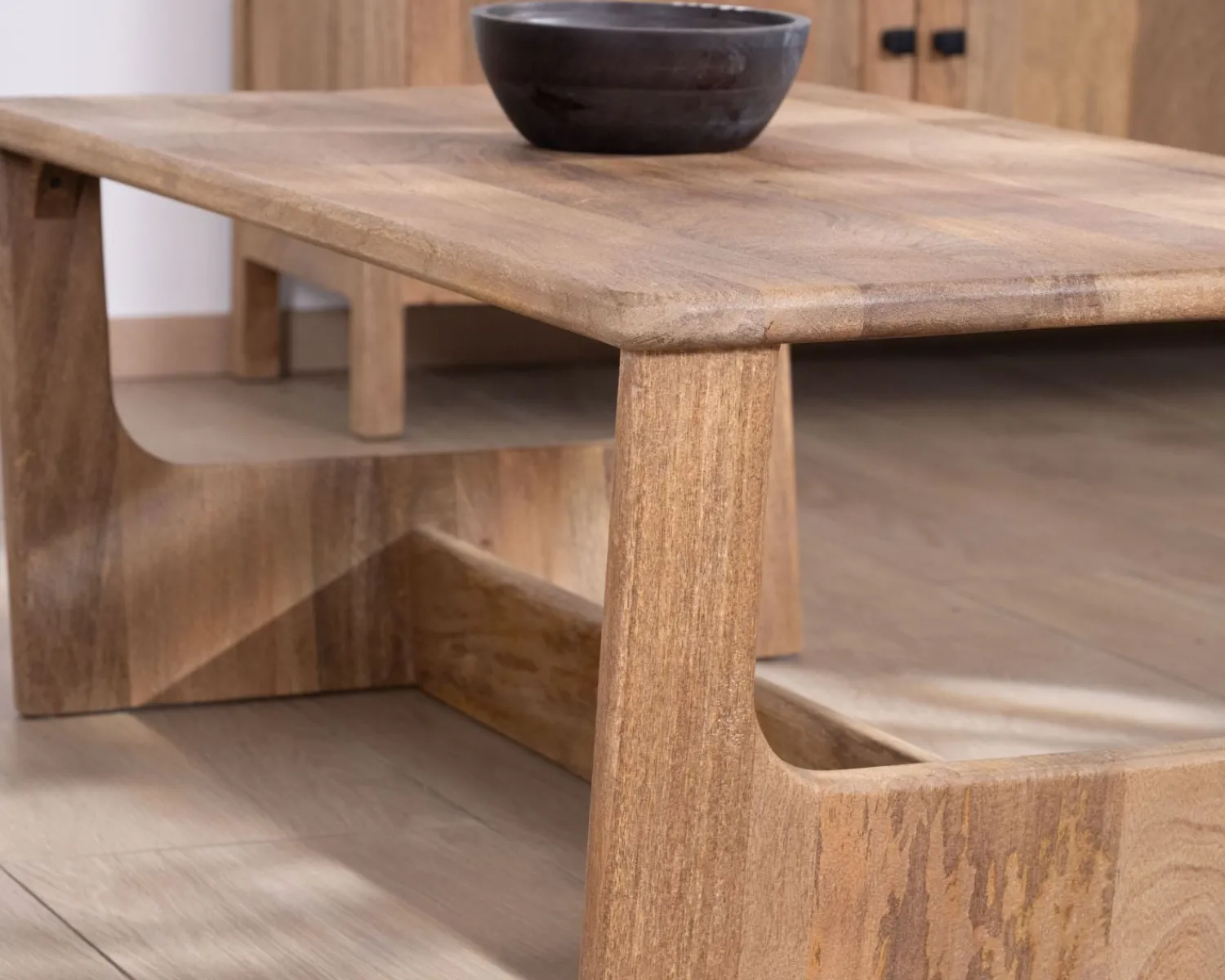 Meuble House Table de salon épurée en manguier naturel "Maestro" 110 cm Clearance