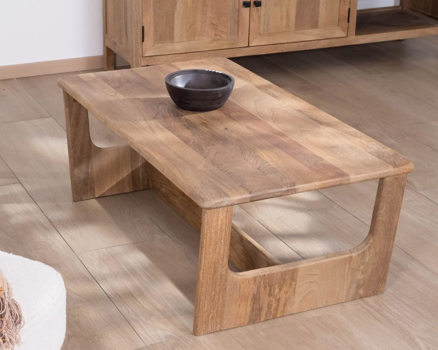 Meuble House Table de salon épurée en manguier naturel "Maestro" 110 cm Clearance