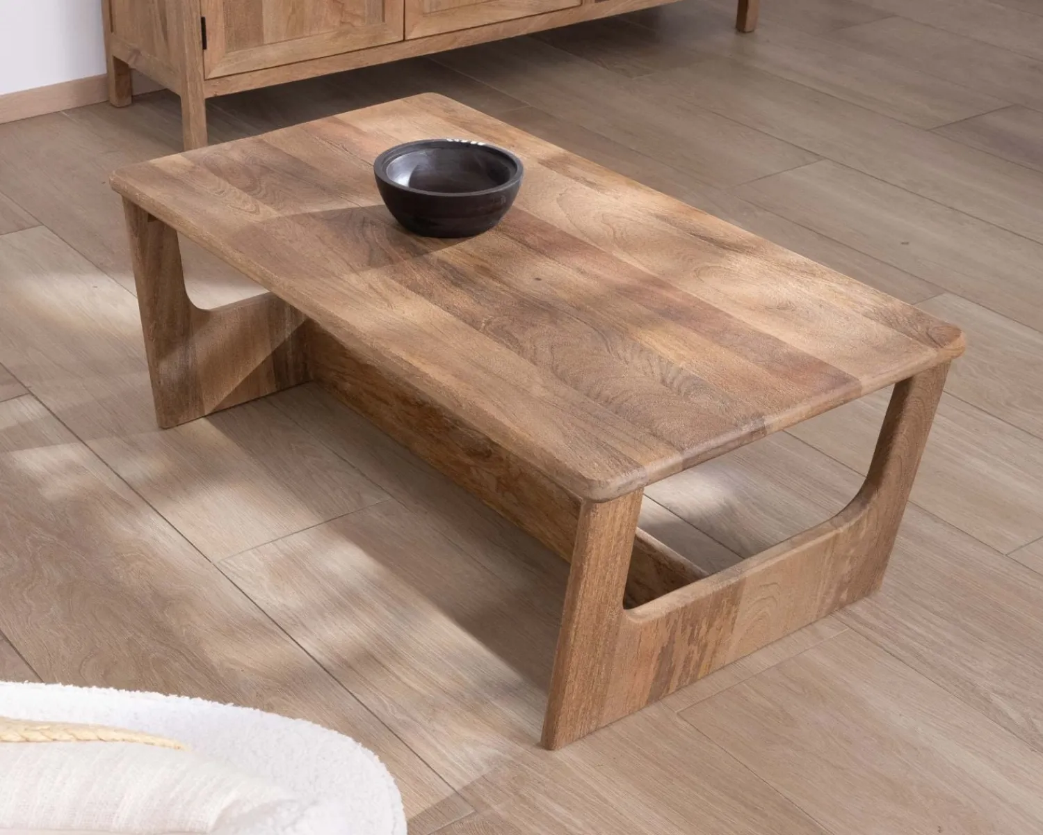 Meuble House Table de salon épurée en manguier naturel "Maestro" 110 cm Clearance
