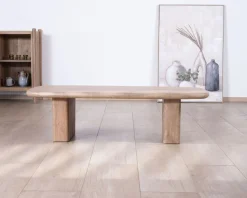 Meuble House Table de salon rectangle en manguier design épuré 