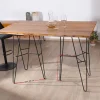 Meuble House Table mange-debout épurée en acacia et pieds métal design "Wendy" 160 cm Best