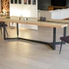 Meuble House Table à manger contemporaine métal, bois et verre "Cassiopée" 280 cm Hot
