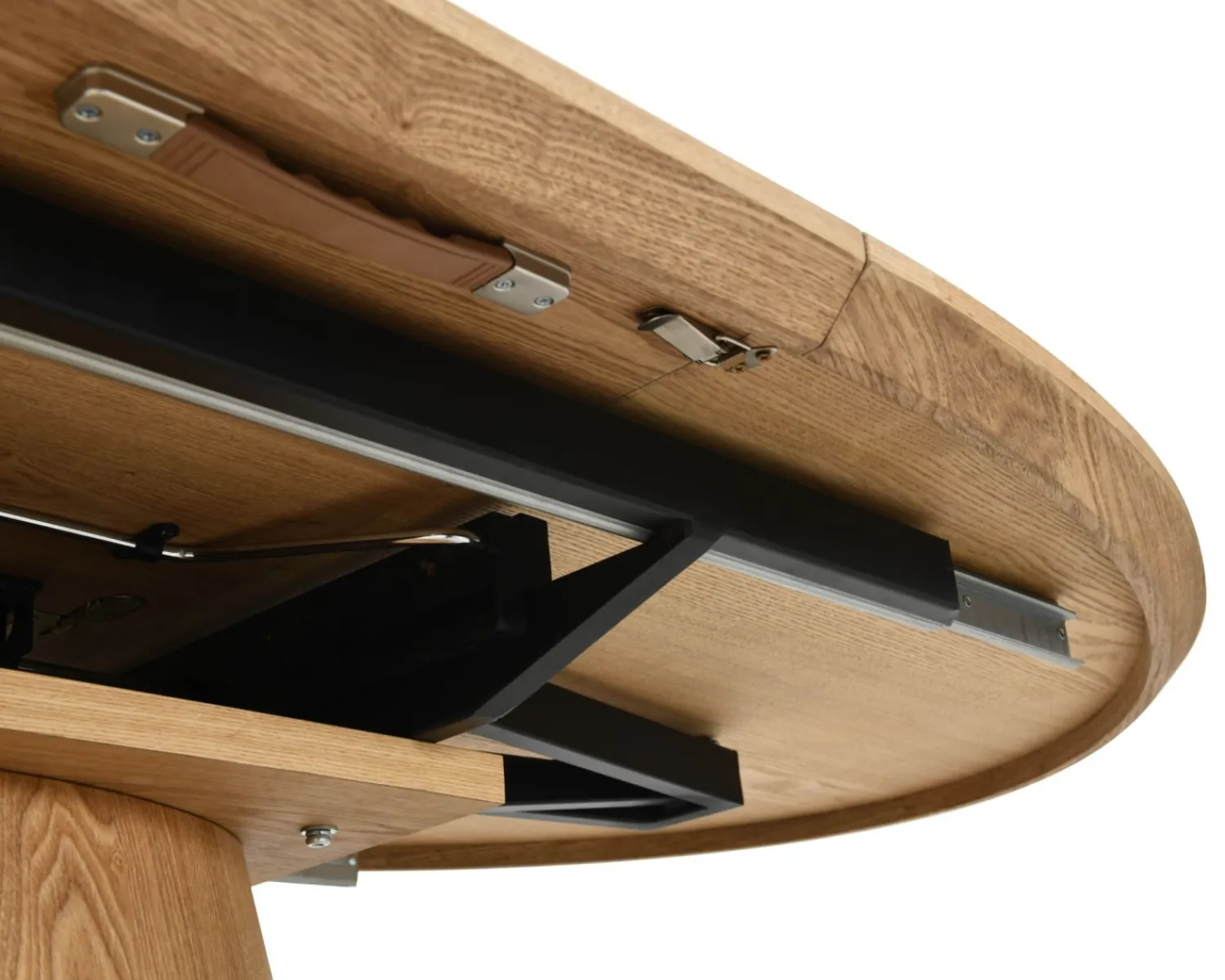Meuble House Table à manger ovale extensible 160-200 cm aspect chêne "Oria" style contemporain épuré Sale
