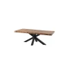 Meuble House Table à manger plateau teck massif recyclé pieds étoile en métal "Valley" 240cm Sale
