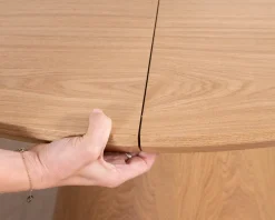 Meuble House Table à manger ronde 120 cm extensible 160 cm