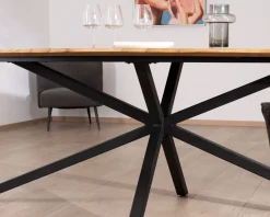 Meuble House Table à manger XXL 280 cm en teck recyclé et pieds mikado