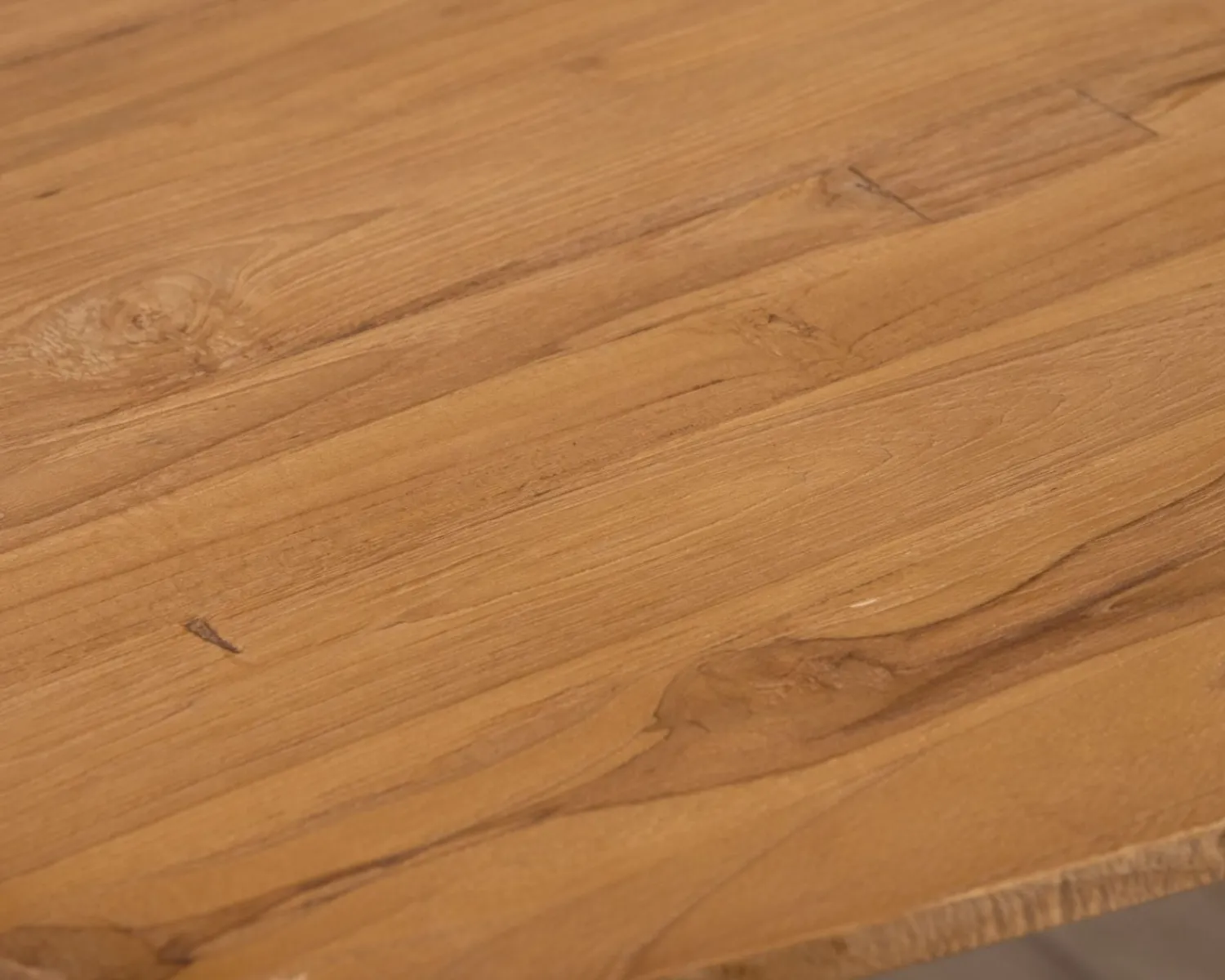 Meuble House Table à manger XXL 280 cm en teck recyclé et pieds mikado "Bahia" forme bateau Sale