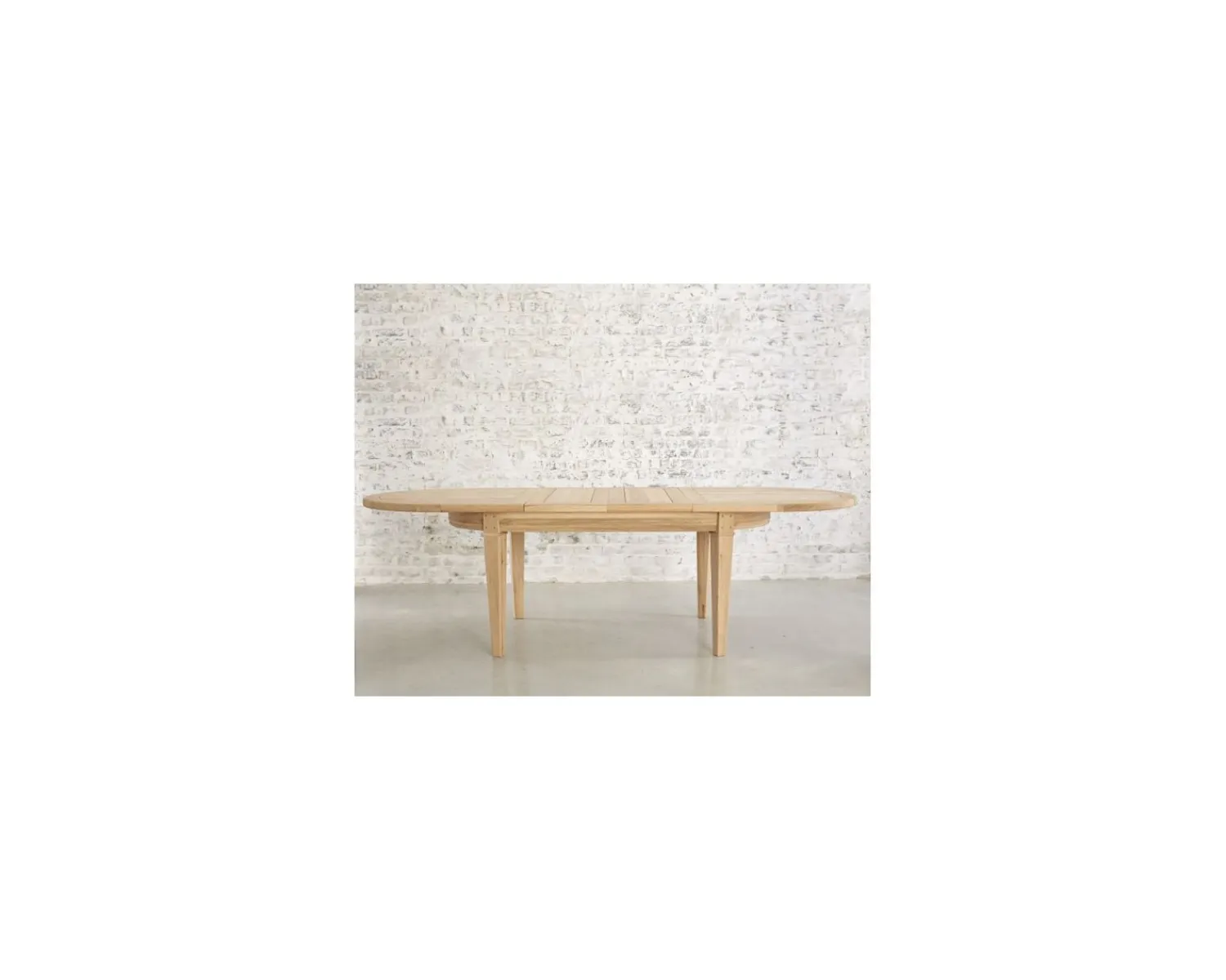 Meuble House Table ovale en chêne massif avec allonges "Artisan" New