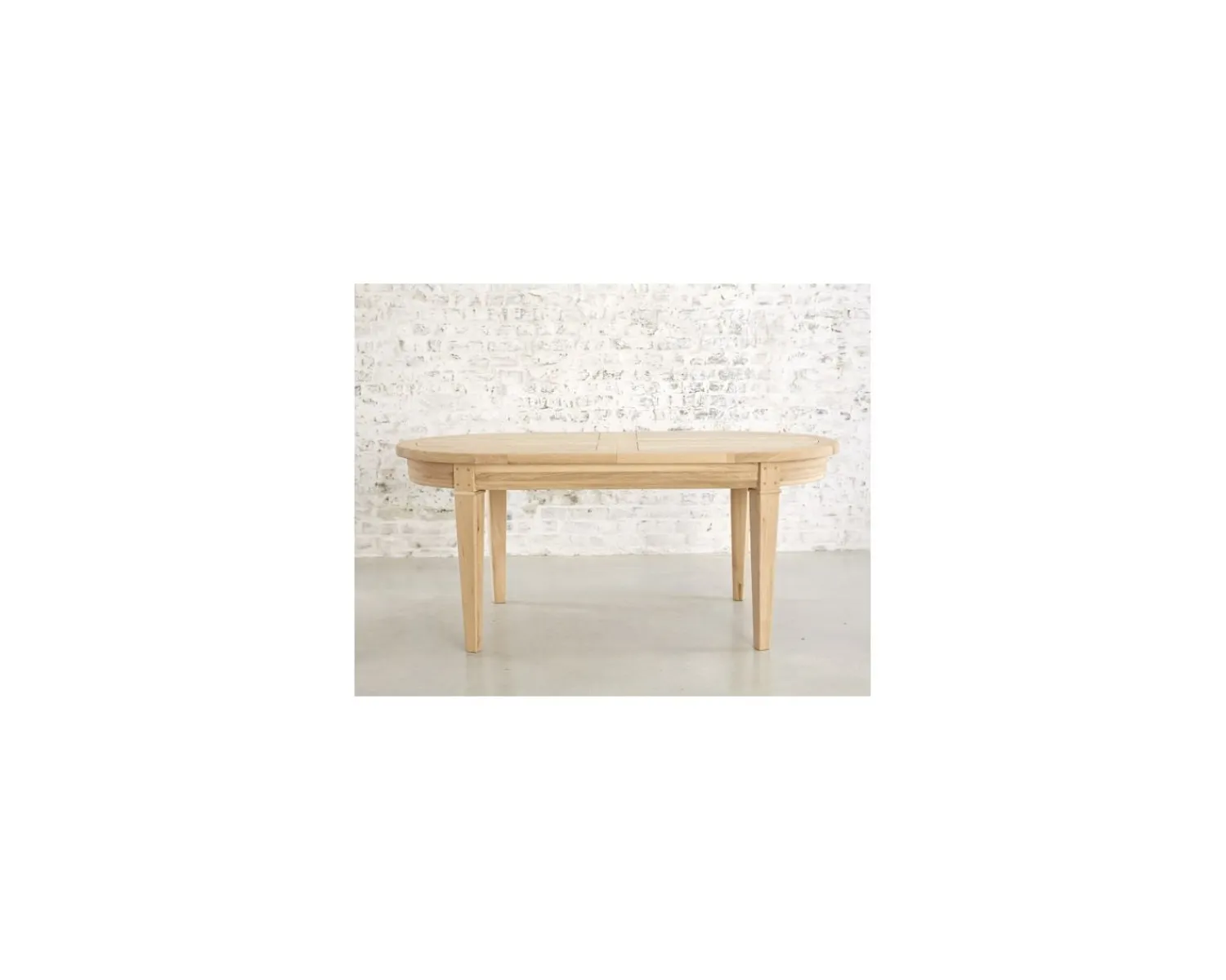 Meuble House Table ovale en chêne massif avec allonges "Artisan" New