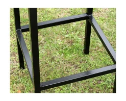 Meuble House Tabouret de bar en métal et bois exotique
