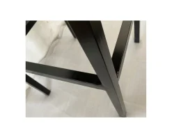 Meuble House Tabouret de bar en métal et bois exotique