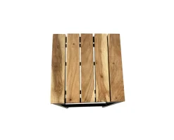 Meuble House Tabouret de bar en métal et bois exotique