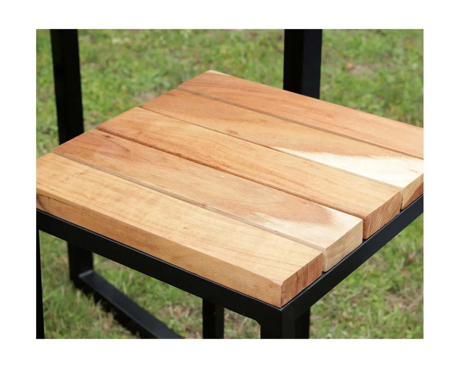 Meuble House Tabouret de bar en métal et bois exotique "Garden" Hot