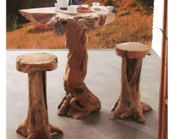 Meuble House Tabouret de bar teck massif "Farmer" Casita Hot