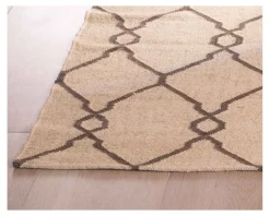 Meuble House Tapis en jute et laine style kilim beige 