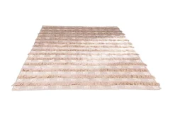 Meuble House Tapis fantaisie en coton texturé beige