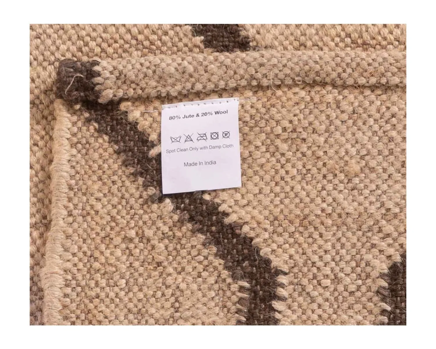Meuble House Tapis kilim beige motif berbère en laine et jute "Cocoon" format 120x180 cm Discount