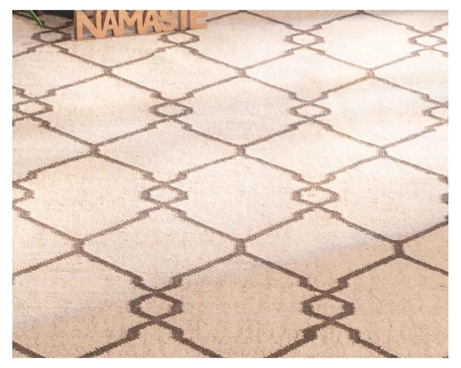 Meuble House Tapis kilim beige motif berbère en laine et jute "Cocoon" format 120x180 cm Discount