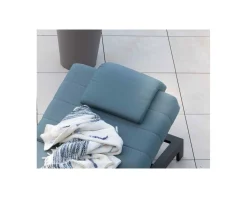 Meuble House Têtière en tissu turquoise pour chaise longue 