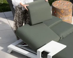 Meuble House Têtière en tissu vert kaki pour bain de soleil "Nusa Pedina" Outlet