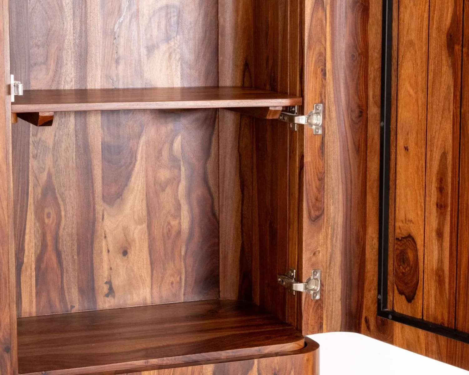 Meuble House Vaisselier en palissandre 3 portes et tiroirs "Rosewood" 120 cm New